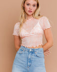 Taylor Mesh S/S Lettuce Top