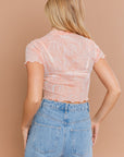 Taylor Mesh S/S Lettuce Top