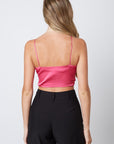 Audrey Satin Tie Top