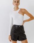 Rhea One Shoulder Ribbed Top