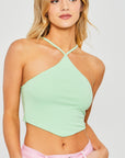 Caroline Halter Pointed Top in Green