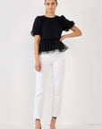 Anne Tulle Puff Sleeve Top