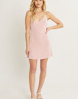 Annie Tie Back Tank Dress in Pink
