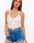 Ruby Tie Front Top