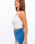 Ruby Tie Front Top