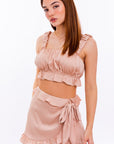Terry Ruffle Crop Top