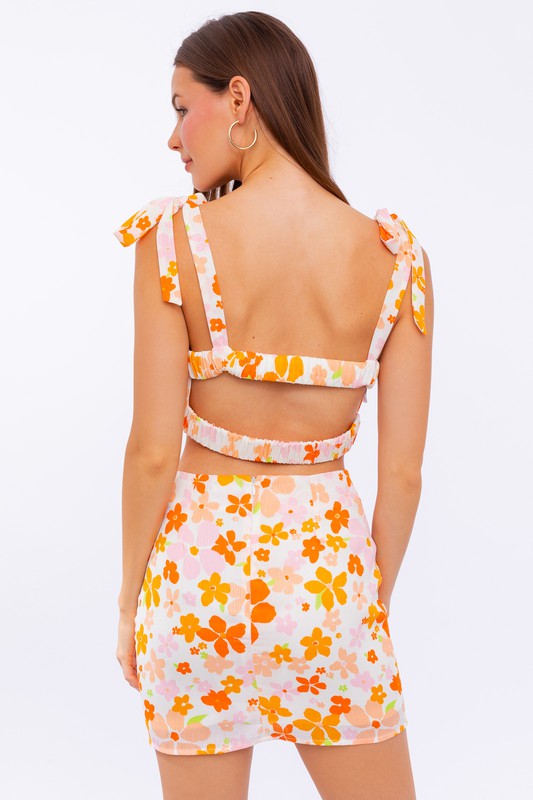 Kelley Floral Tie Shoulder Tank