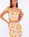 Kelley Floral Tie Shoulder Tank