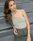 Abigail One Shoulder Top in Olive