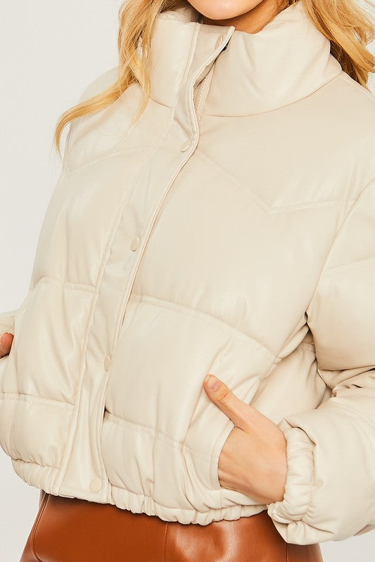 Pierson Faux Leather Bomber