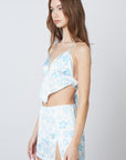 Debra Floral Pointed Top
