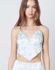 Debra Floral Pointed Top