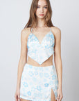Debra Floral Pointed Top