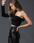 Abigail One Shoulder Top in Black