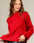Adkins Ribbed High Neck Sweater