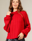 Adkins Ribbed High Neck Sweater