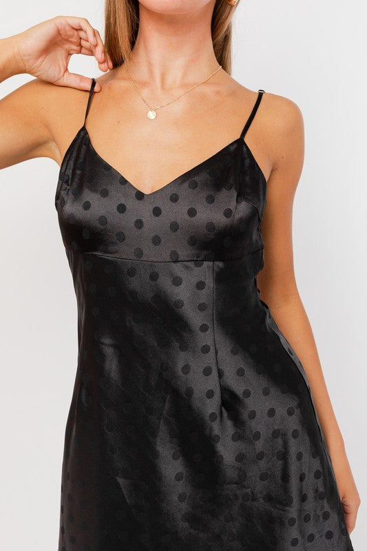 Heidi Polka Dot Satin Dress  SANITY