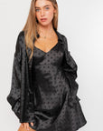 Heidi Polka Dot Satin Dress