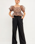 Estella Leopard Puff Sleeve Top