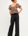 Estella Leopard Puff Sleeve Top