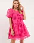 Karol Checkered Sheer Dress