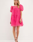 Karol Checkered Sheer Dress