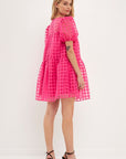 Karol Checkered Sheer Dress