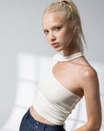Abigail One Shoulder Top in Ivory