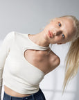 Abigail One Shoulder Top in Ivory