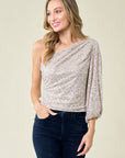 Pierson Sequin One Shoulder Top