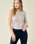 Pierson Sequin One Shoulder Top