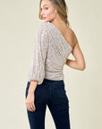 Pierson Sequin One Shoulder Top
