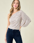 Pierson Sequin One Shoulder Top