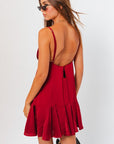 Petal Satin Mini Dress