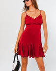 Petal Satin Mini Dress