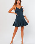 Petal Satin Mini Dress