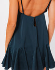 Petal Satin Mini Dress