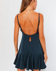 Petal Satin Mini Dress