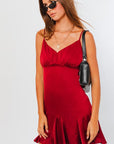 Petal Satin Mini Dress