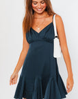 Petal Satin Mini Dress