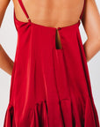 Petal Satin Mini Dress