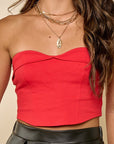 Dorthy Folded Neckline Tube Top