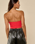Dorthy Folded Neckline Tube Top