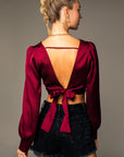 Fawn Satin Crop Top
