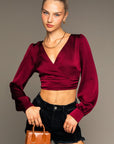 Fawn Satin Crop Top
