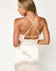 Madisyn Strapless Satin Dress