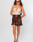 Jasper Metallic Wrap Skirt