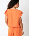 Rosa Flutter Sleeve Top