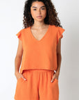 Rosa Flutter Sleeve Top
