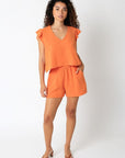 Rosa Flutter Sleeve Top